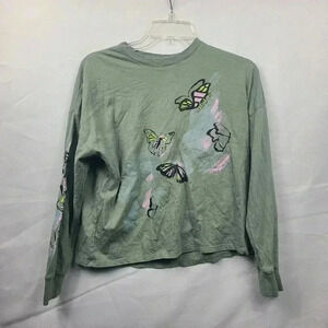 Adidas Butterfly Green Women's Long Sleeve Shirt